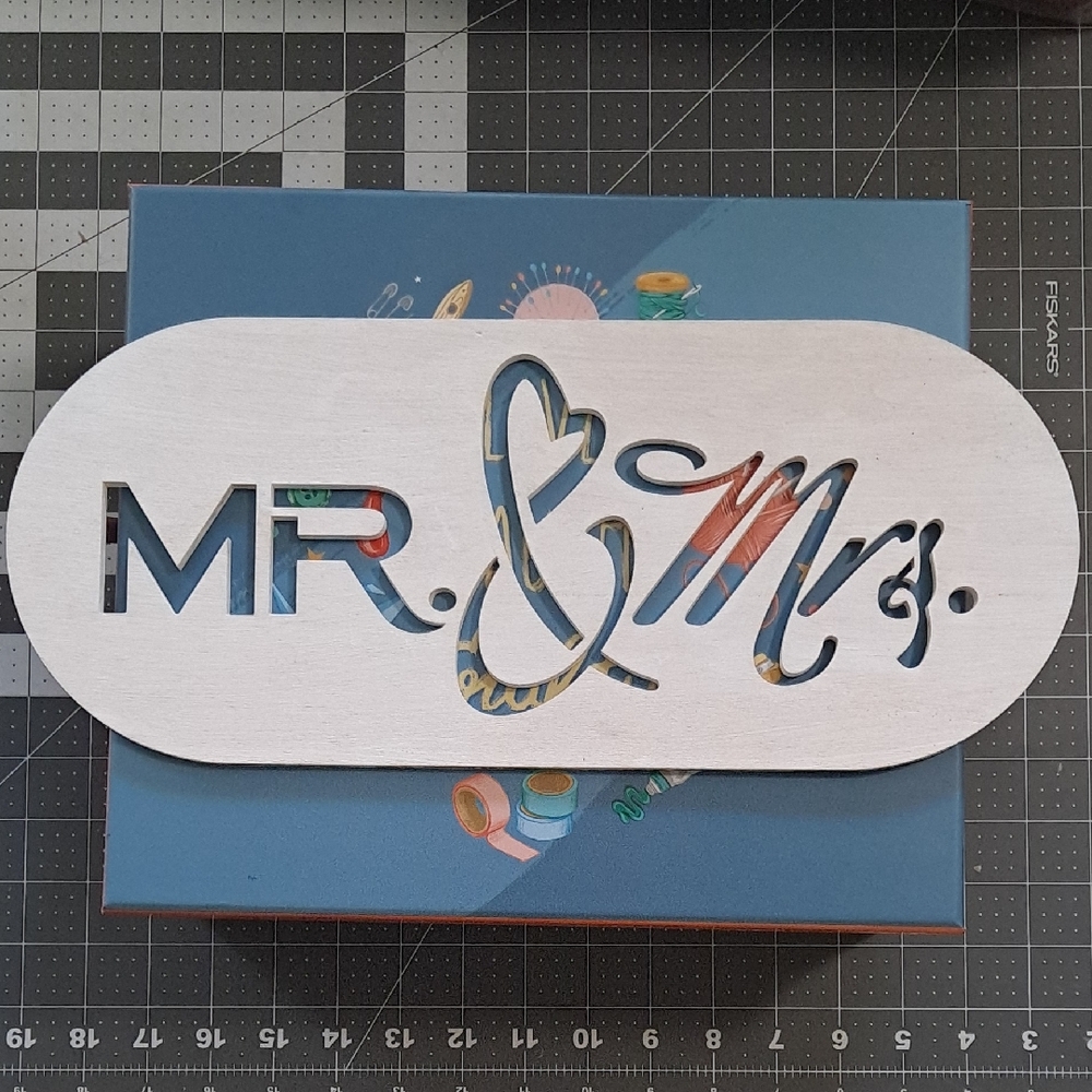 MR & MRS Decorative Sign, White